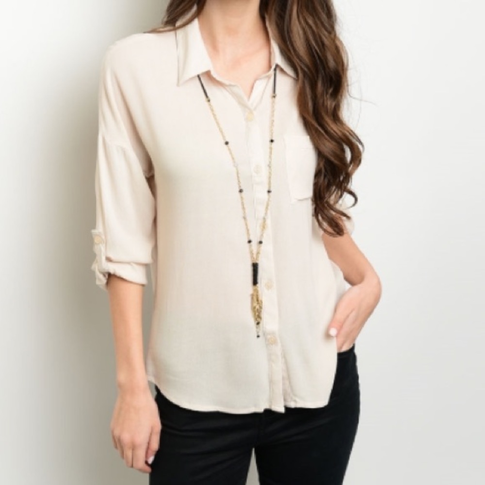🆕 Oversized Oatmeal Button Down